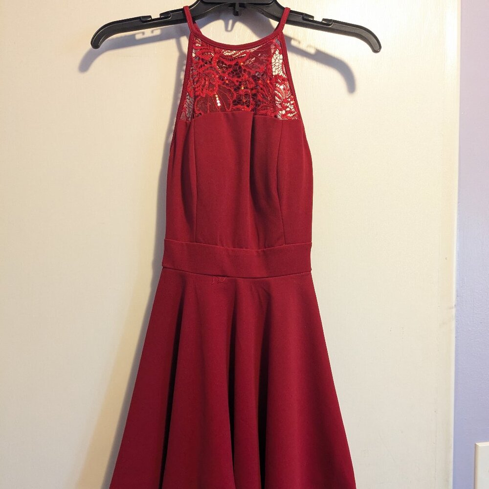 Red A-Line Party Dress